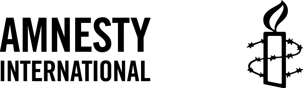 Amnesty logo med sort skrift